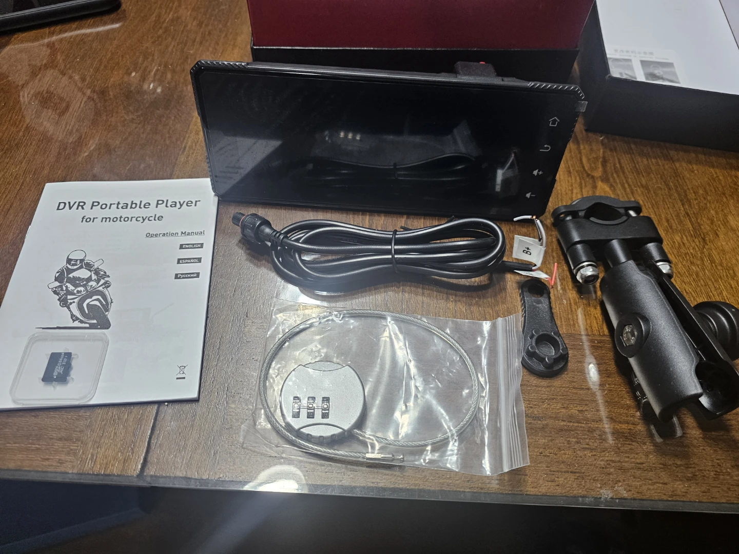 Motorcycle DVR Portable Player and Mount