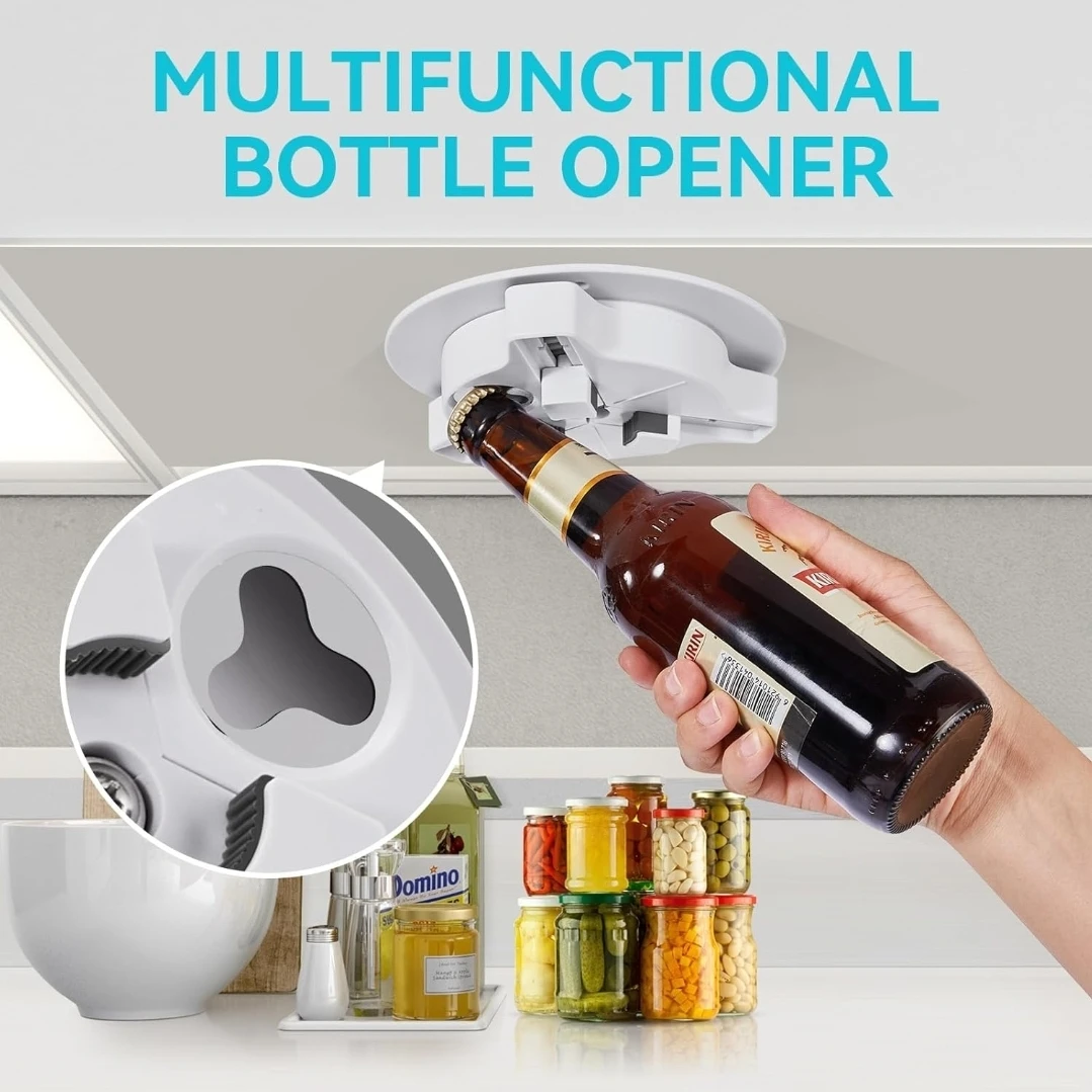 Under Cabinet Jar Opener Bottle Opener - White - photo 3