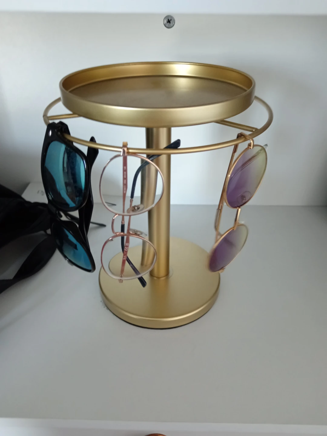 Gold Eyeglass and Sunglass Display Stand