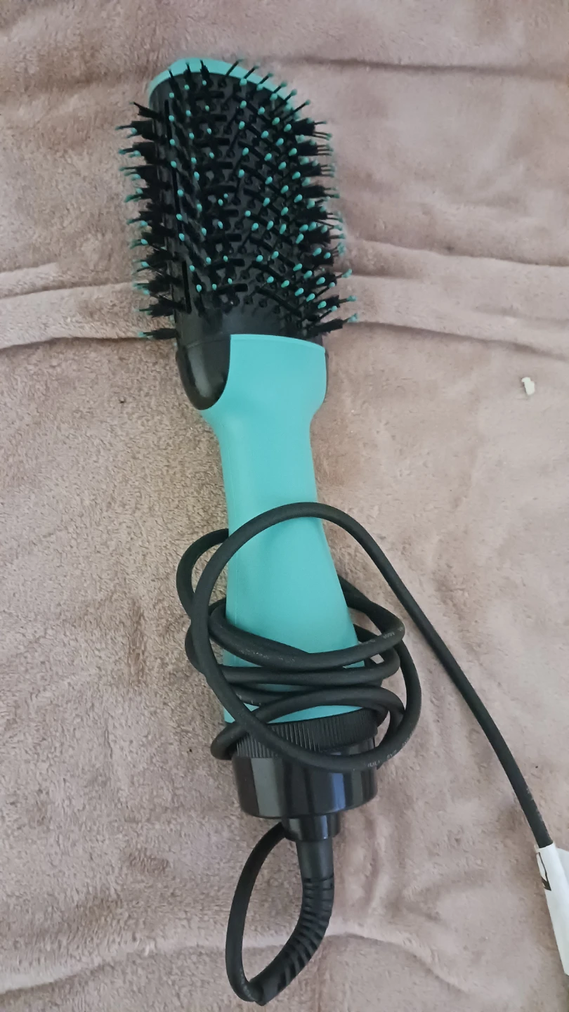 Aqua and Black Hair Dryer Brush