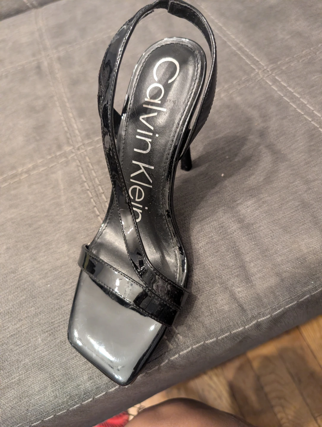 Calvin Klein Black Patent Slingback Heels - Size 7M