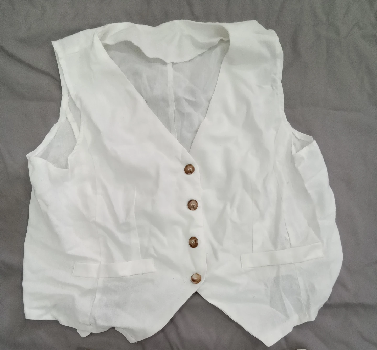 White Vest and Shorts Set