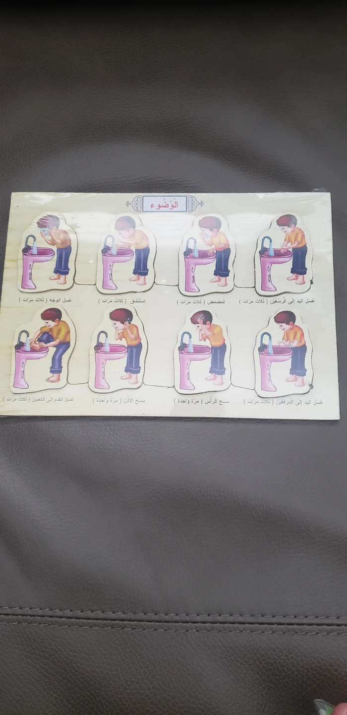 Wudu Step-by-Step Learning Chart