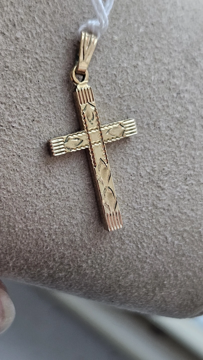 1/20 14k Gold Cross Pendant HFB - photo 3