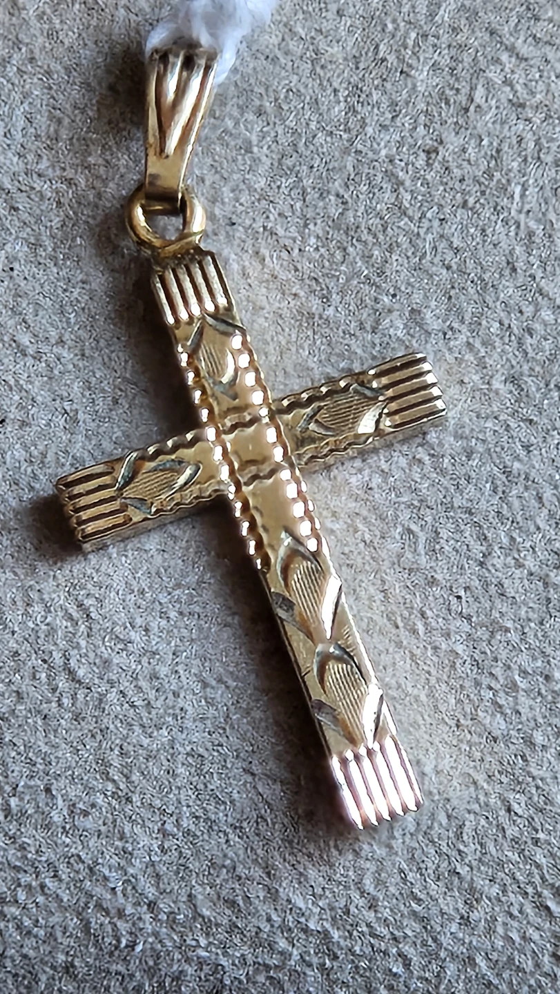 1/20 14k Gold Cross Pendant HFB - photo 4