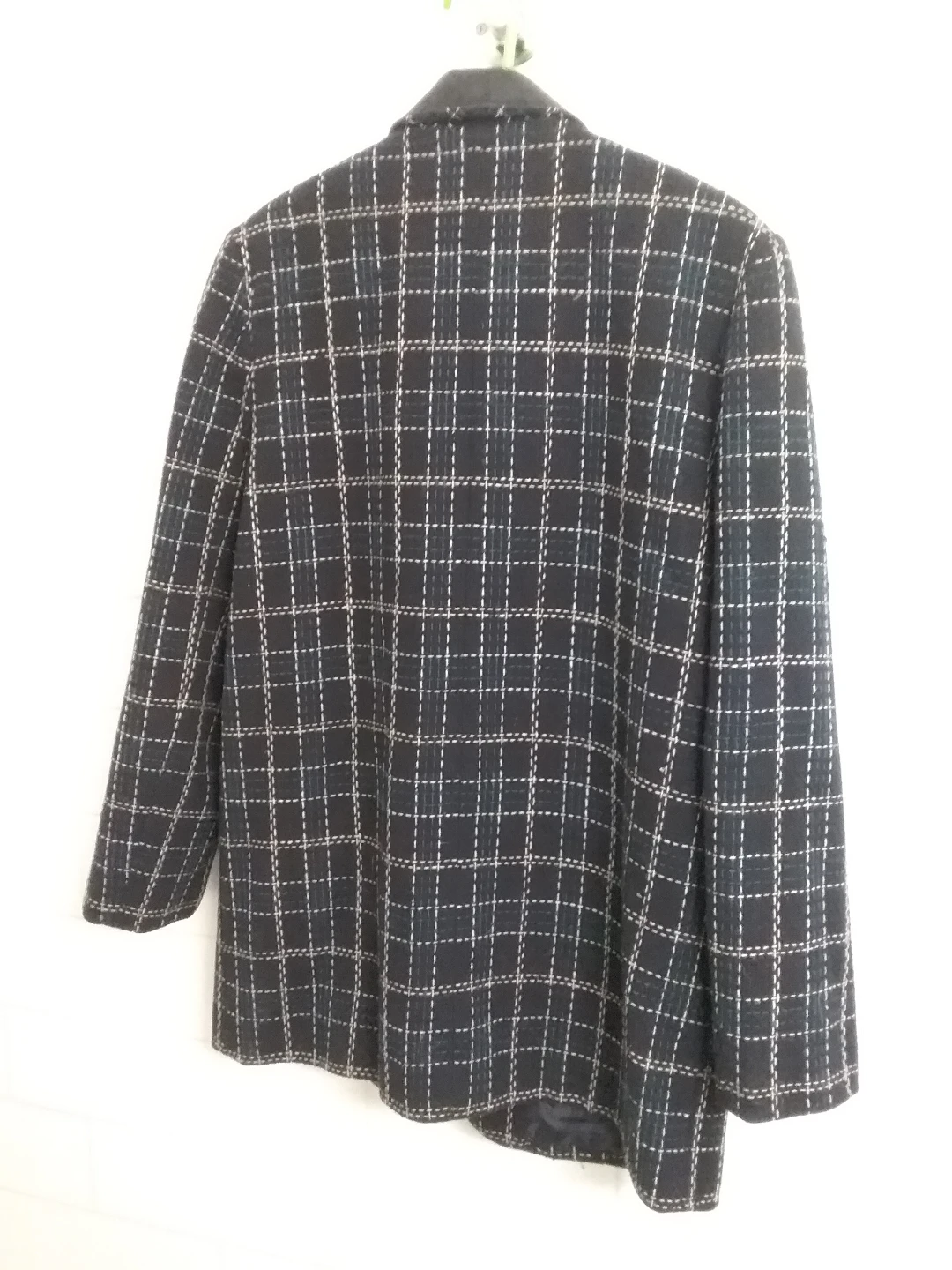Hervé Léger by Senard Holtzman Plaid Wool Blazer Size 10 - photo 3