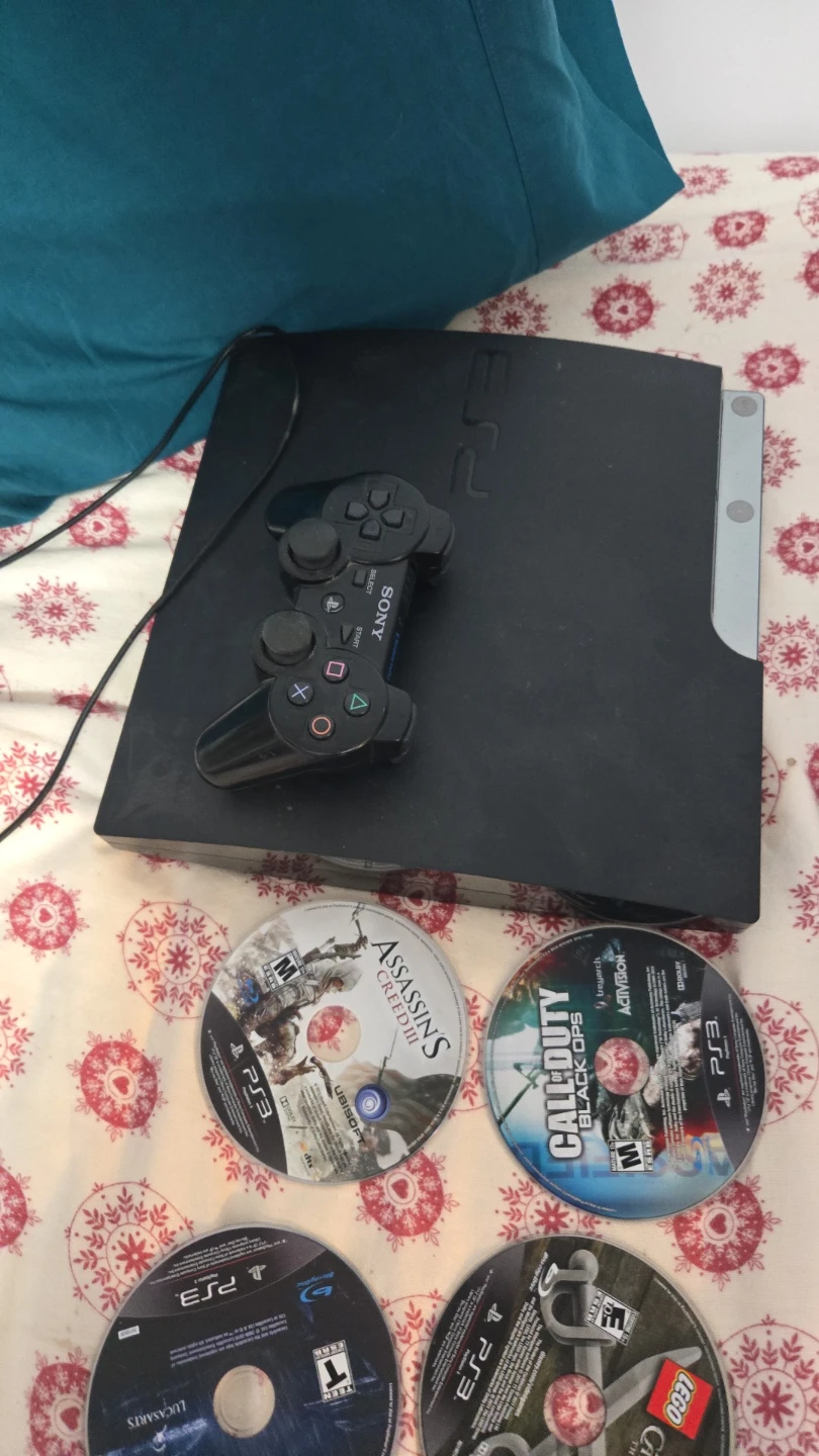 Sony PlayStation 3 Console with Games and Controller