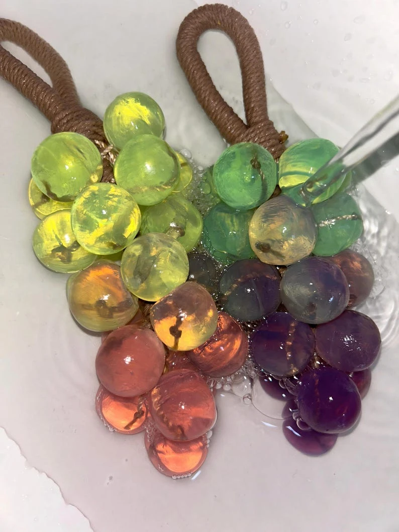 Grape Bunch Bath Sponge - Green/Purple - photo 4