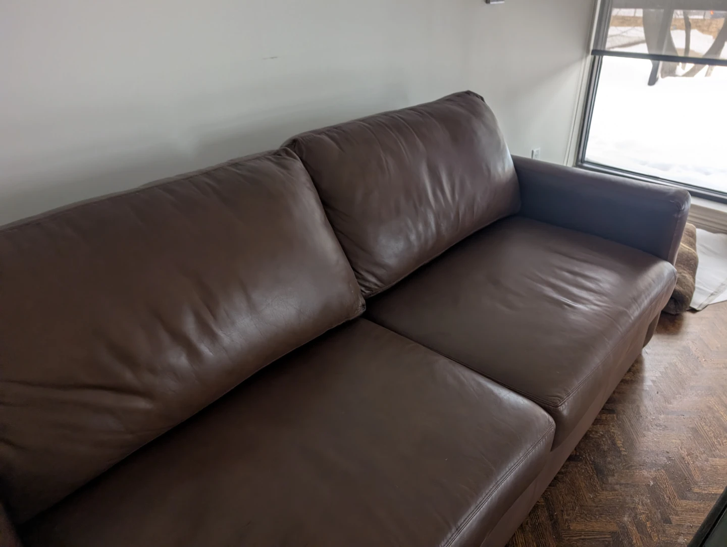 Brown Leather Sofa