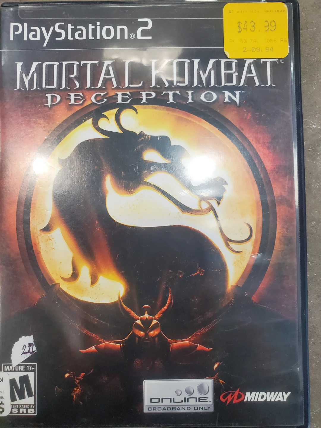 PlayStation 2 Mortal Kombat: Deception Video Game