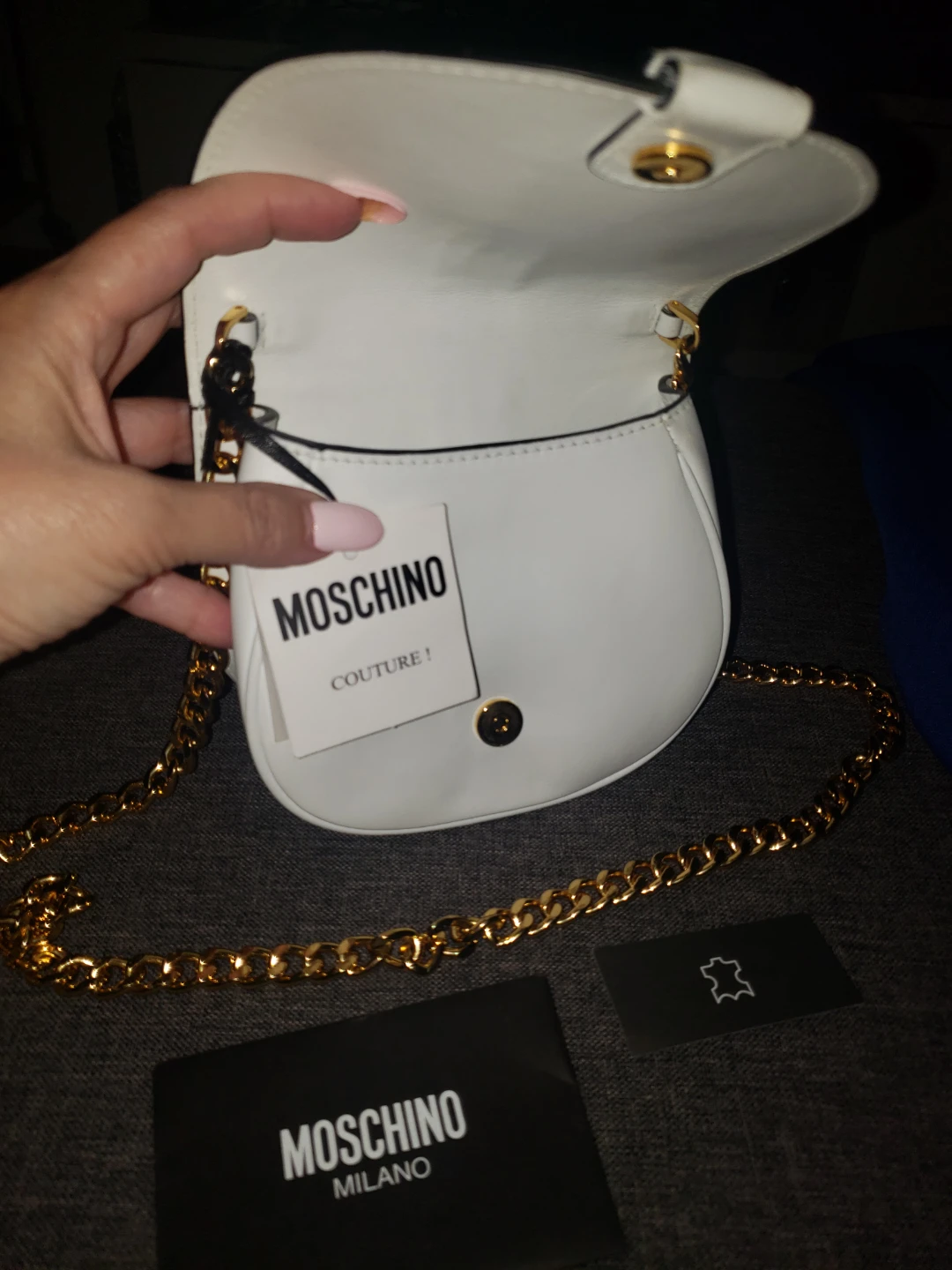 Moschino Couture White Leather Shoulder Bag - photo 3