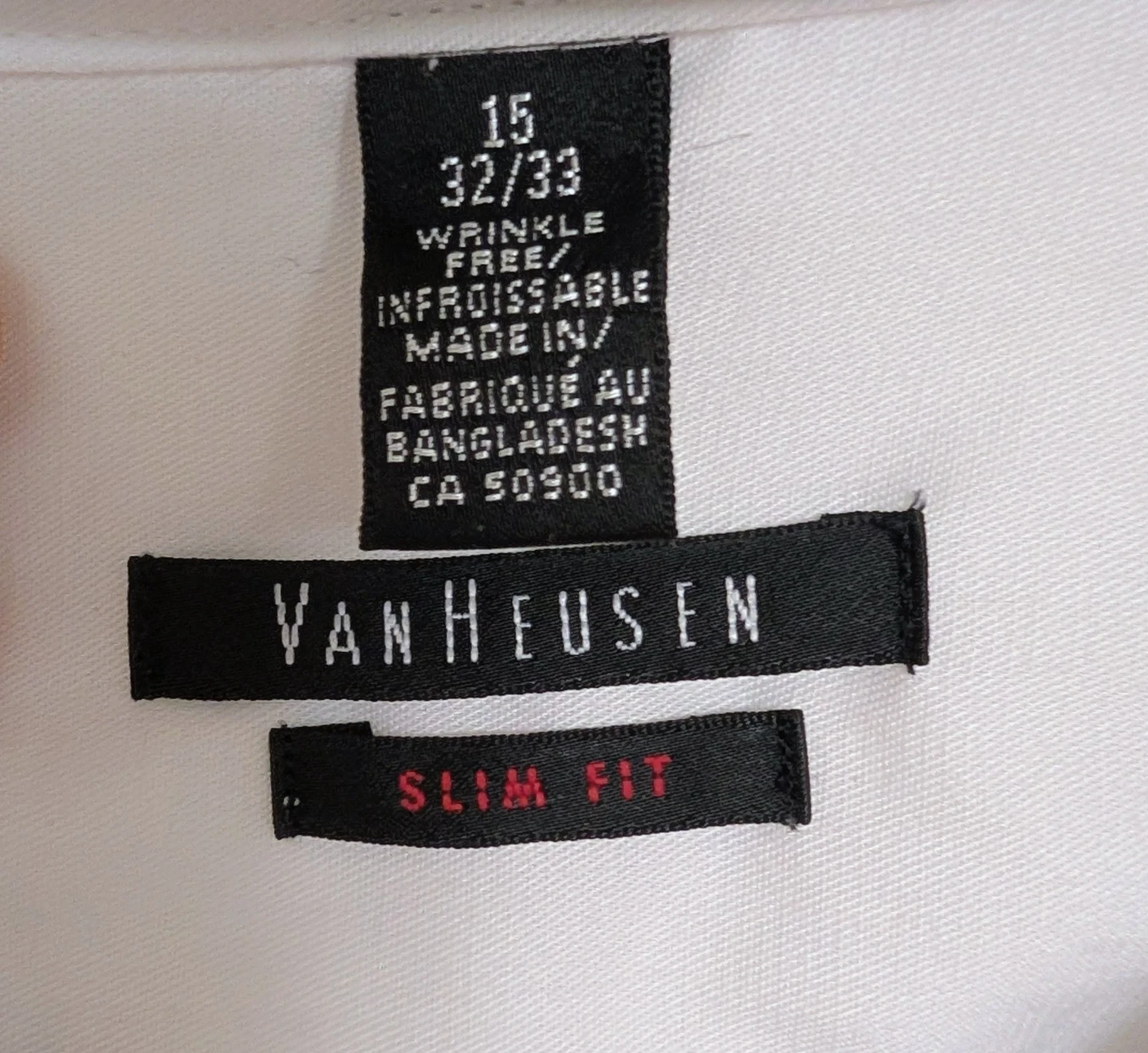 Van Heusen Men's White Slim Fit Dress Shirt -  Size 15 32/33 - photo 3