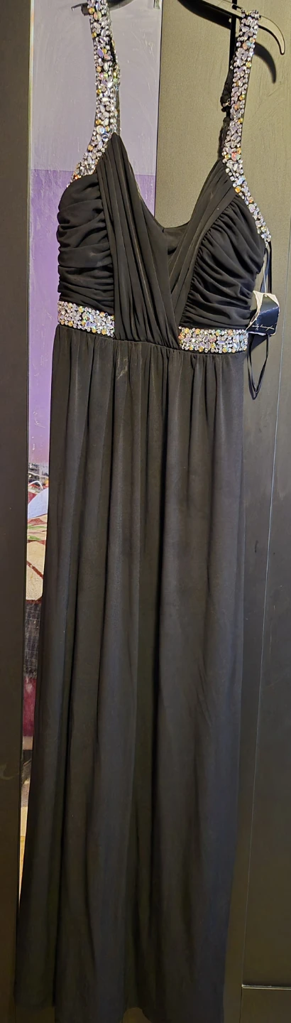 Black Beaded Formal Dress size 9