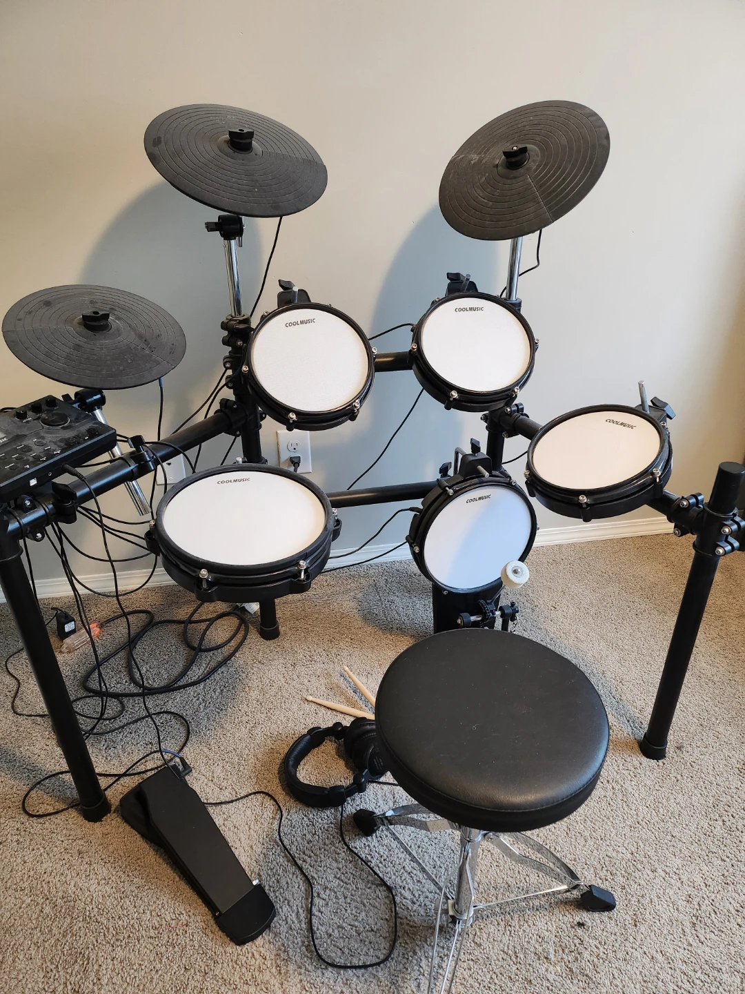Coolmusic DD8 Electric Drum Set with Mesh Head