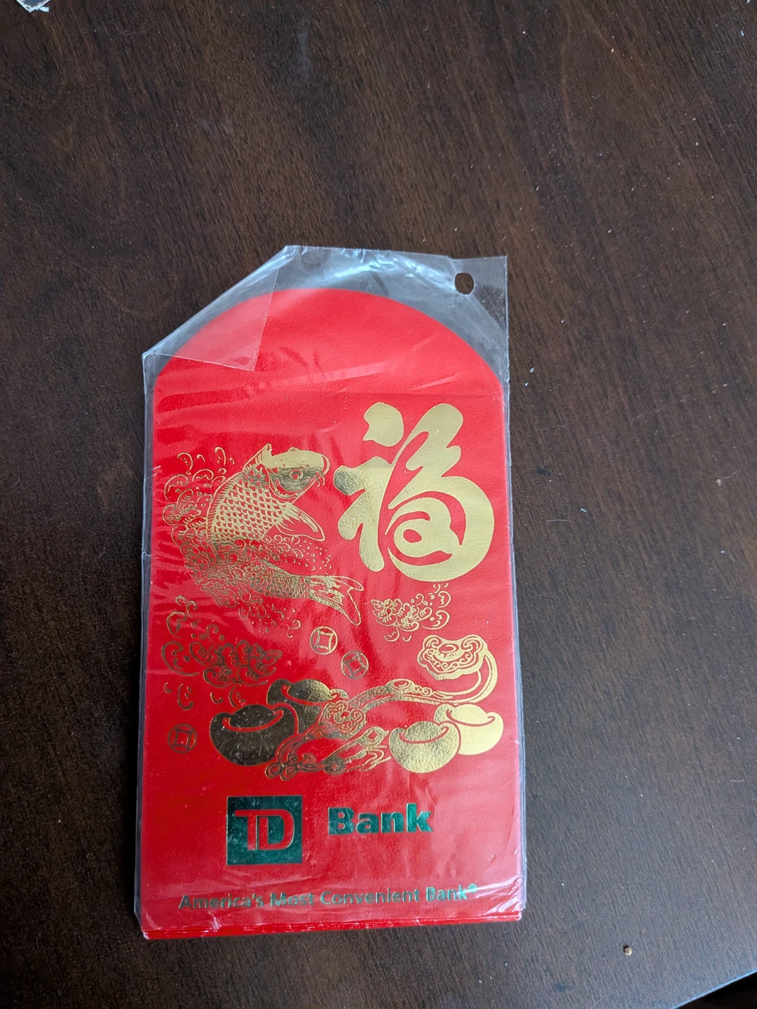 TD Bank Red Envelopes with Gold Koi Design🧡