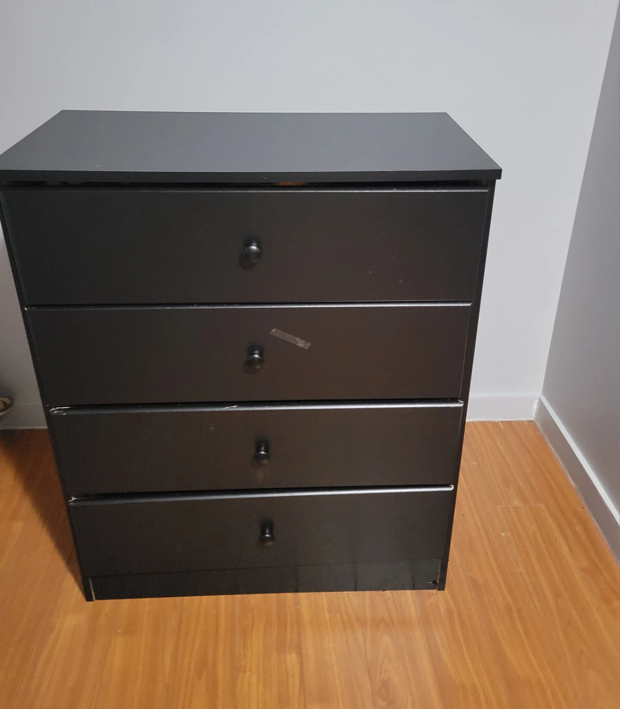 Black 4-Drawer Dresser - photo 5