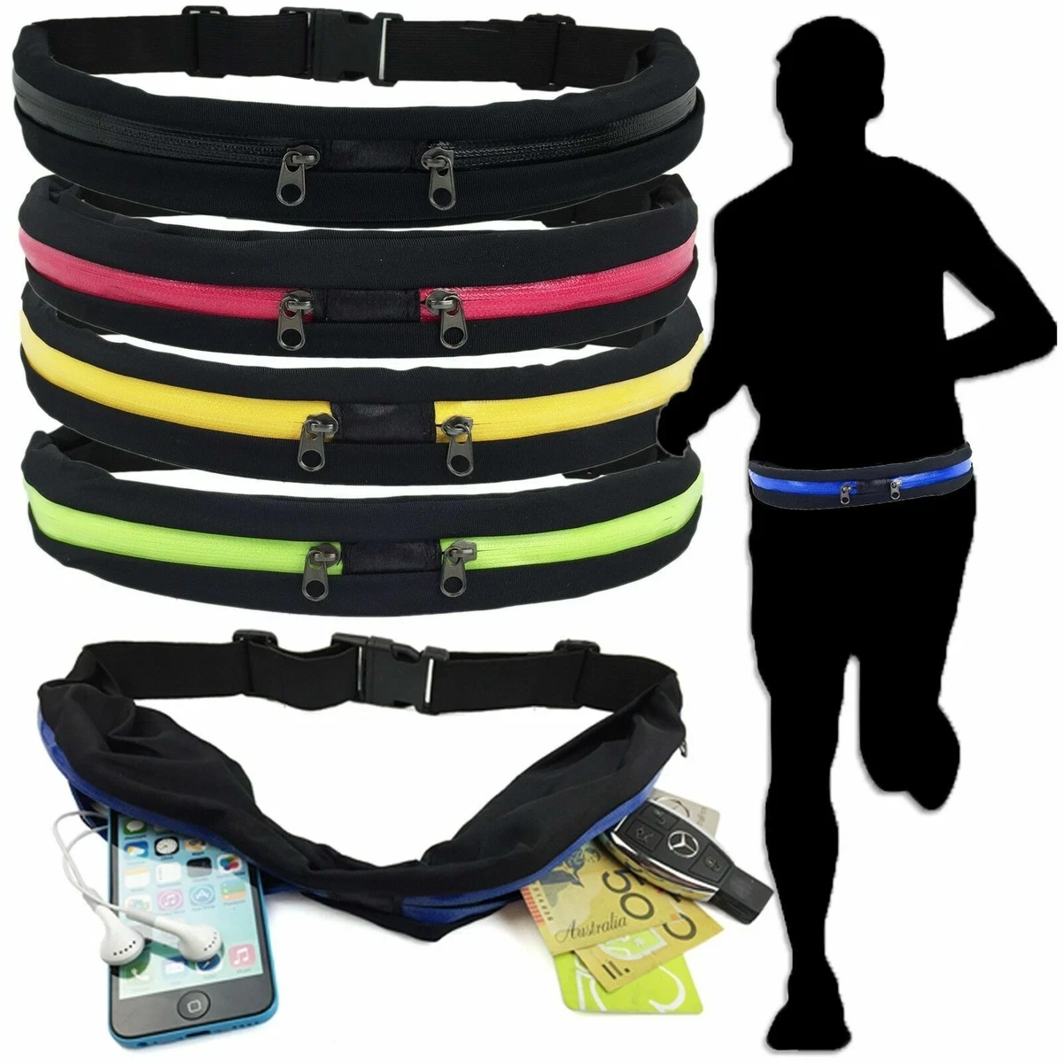 Running Belt with Dual Zippers