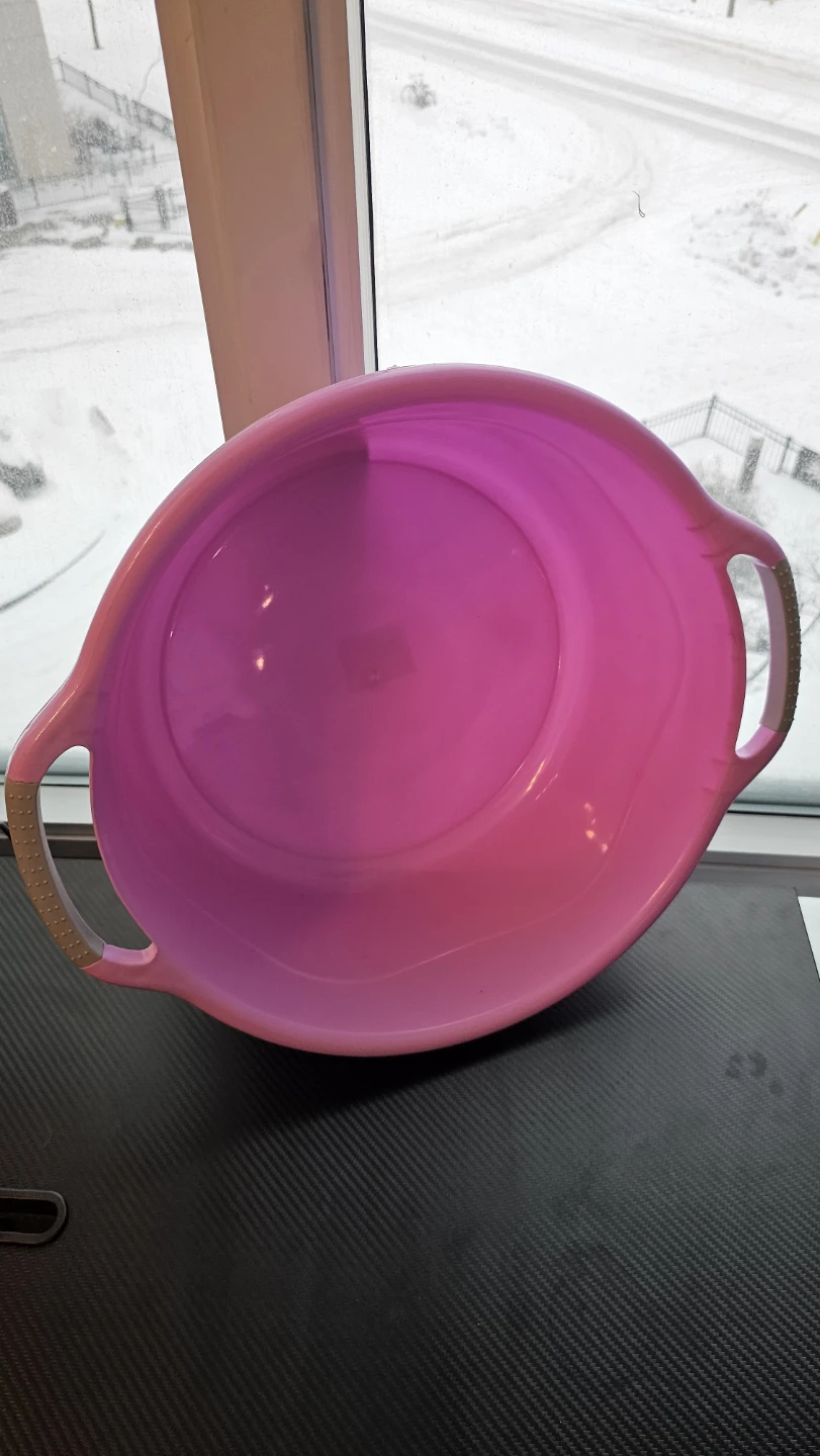 Pink Plastic Wash Basin