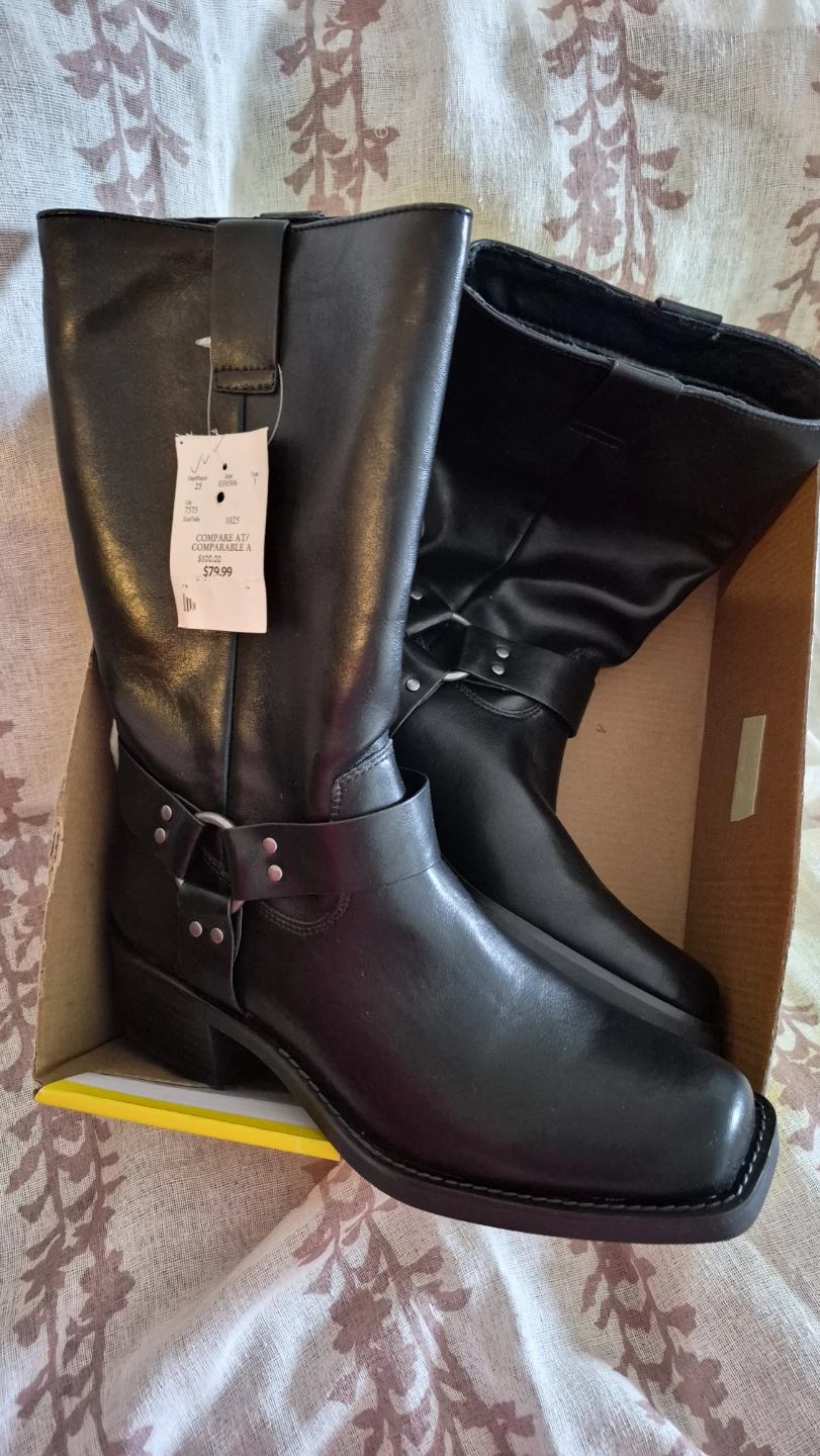 Black Leather Harness Boots. - photo 4
