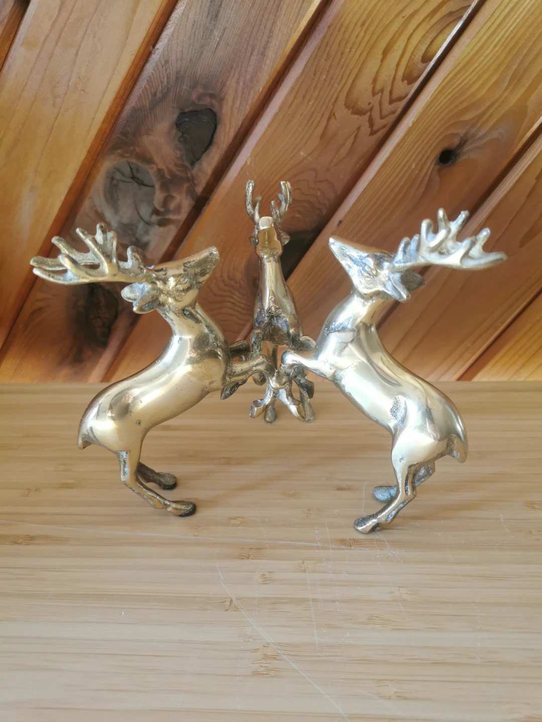 Vintage Brass Trio of Reindeers - photo 4