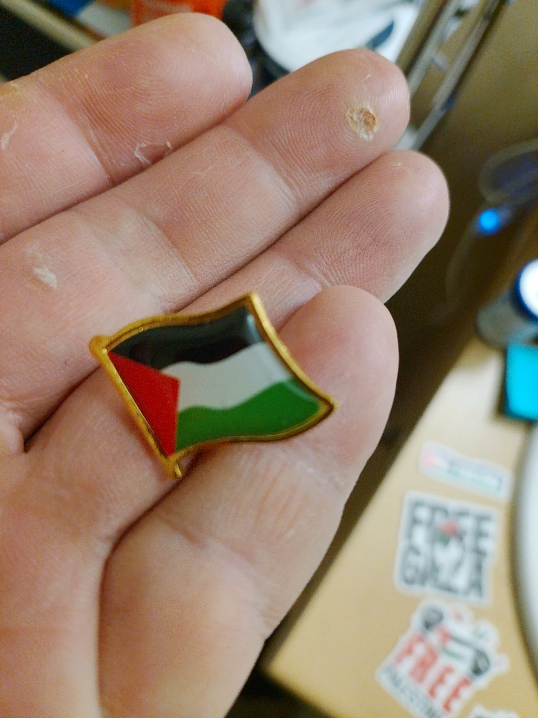 Palestine Flag Lapel Pin and two decals - photo 2