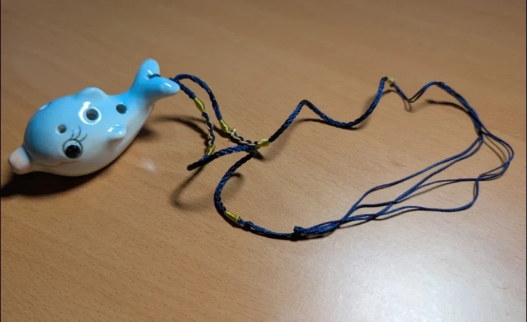 Dolphin Ocarina with Braided String - photo 4