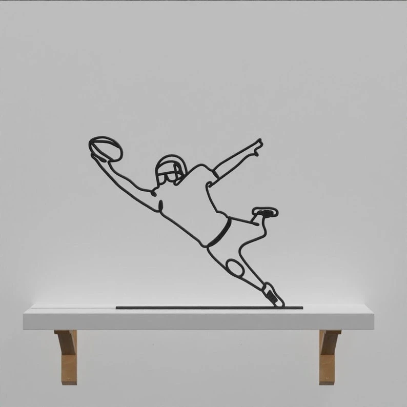 Football line art with your customised name.