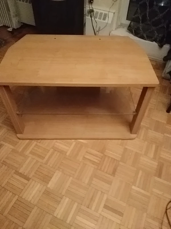 Wood and Glass TV Stand