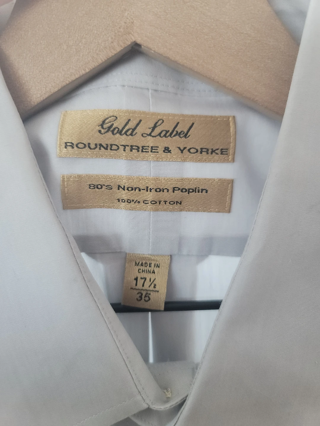 Roundtree & Yorke Gold Label 17.5 35 Cotton Shirts (Set of 3) - photo 2