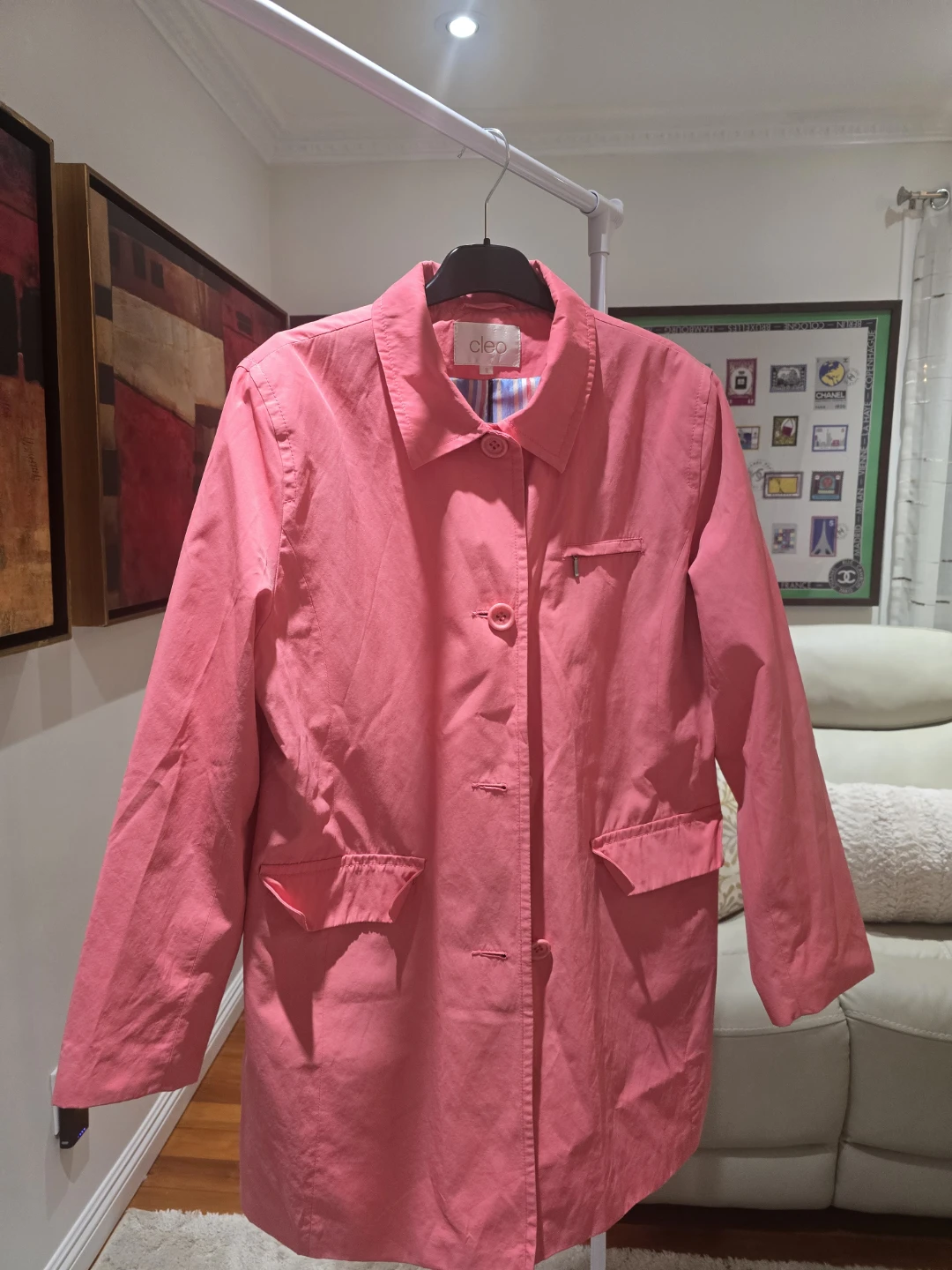 Cleo Women's Pink Trench Coat - photo 2