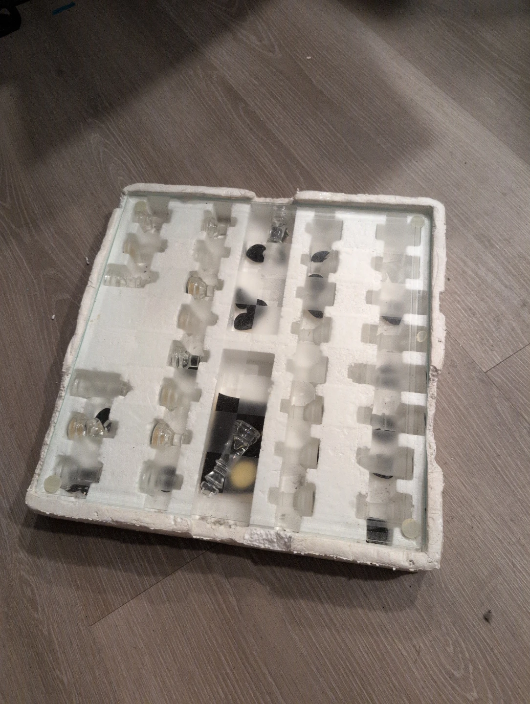 Glass Chess Set with Board