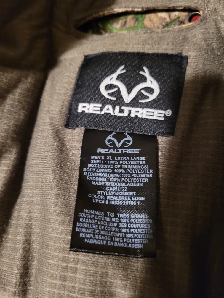 Realtree Men's XL Camo Hunting Jacket & Pants - photo 3