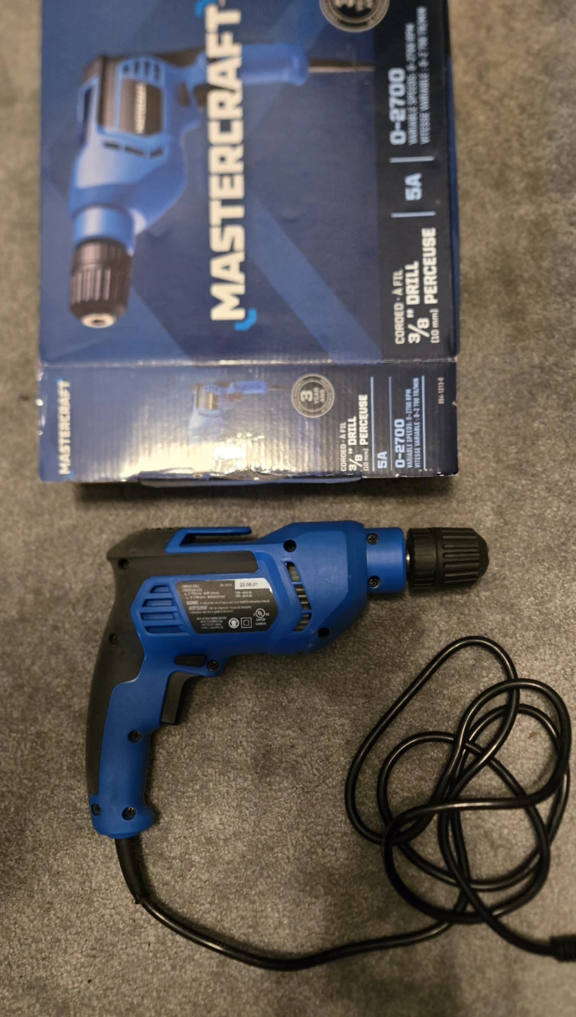 Mastercraft 3/8" Corded Drill 0-2700 RPM