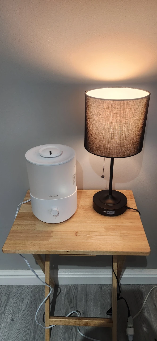 Pharata Humidifier, lamp, side table bundle - photo 3