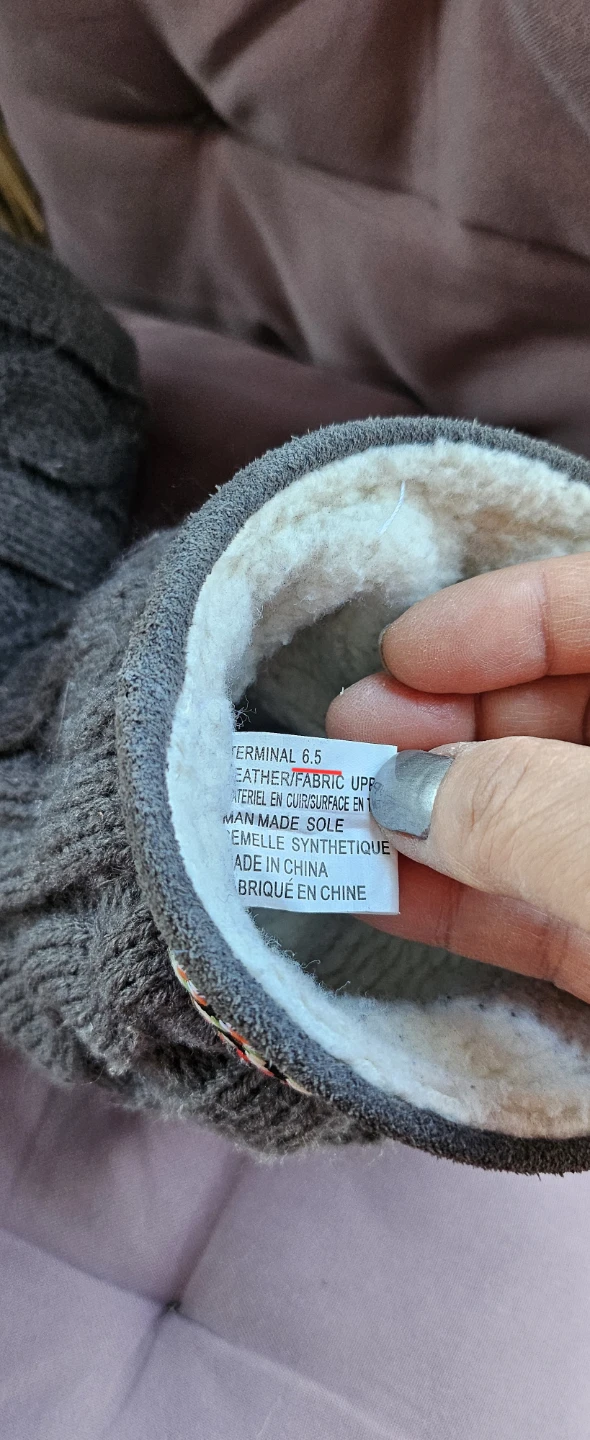 🧡 Grizzleez Grey Cable Knit Slipper Boots - photo 2