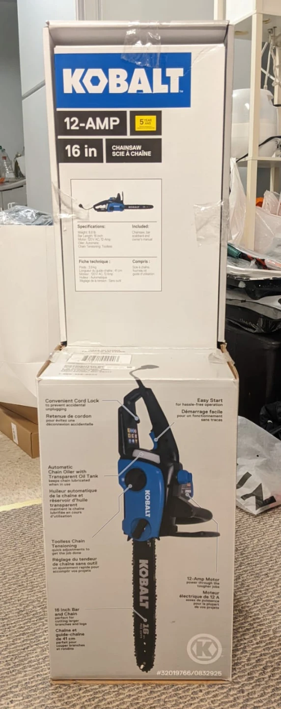 Kobalt 12 Amp Chainsaw & Chain Oil 1 Gal Can 🏆 - photo 4