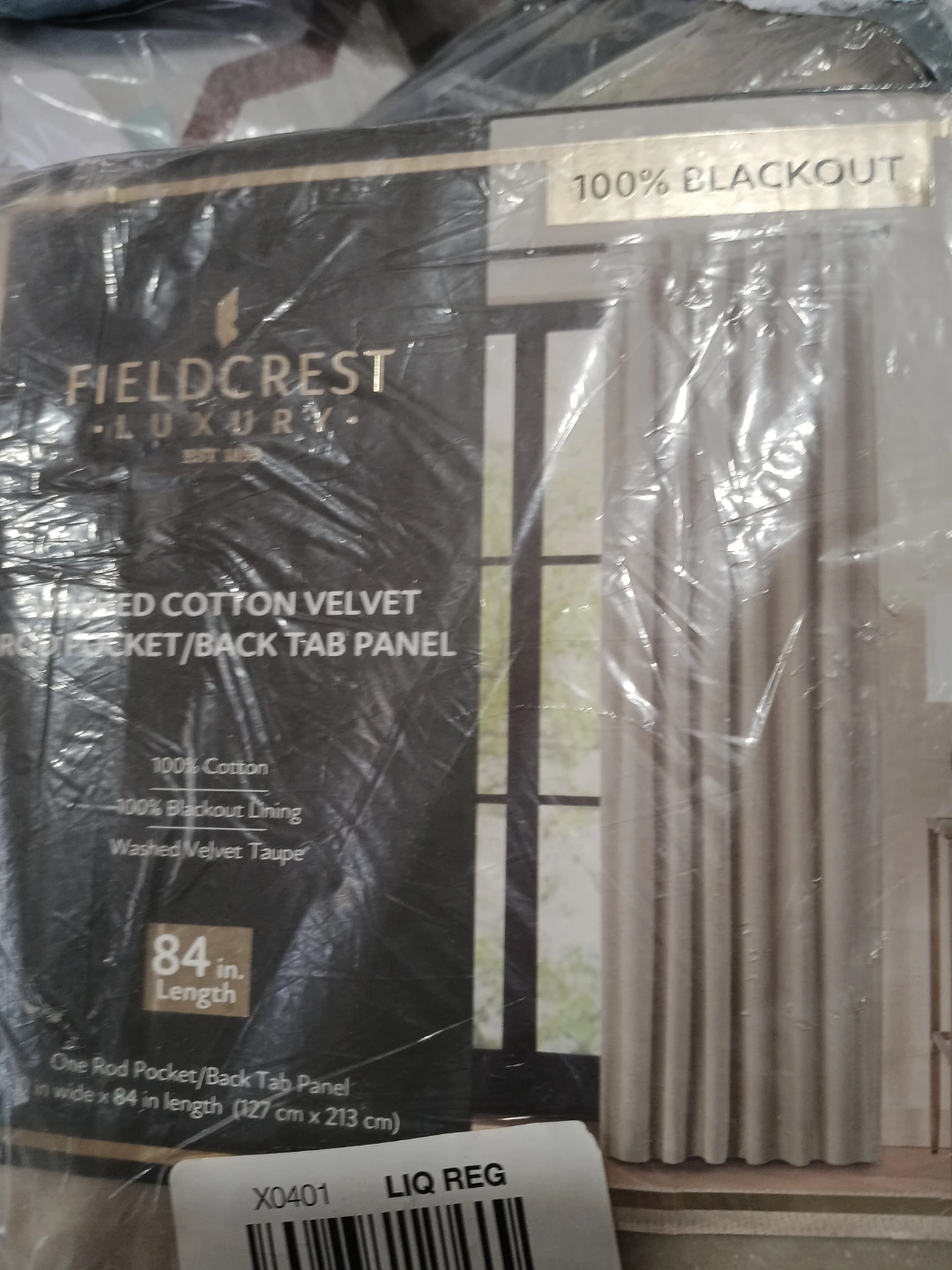 Fieldcrest Luxury 50x84 Washed Velvet Taupe Panel - photo 2