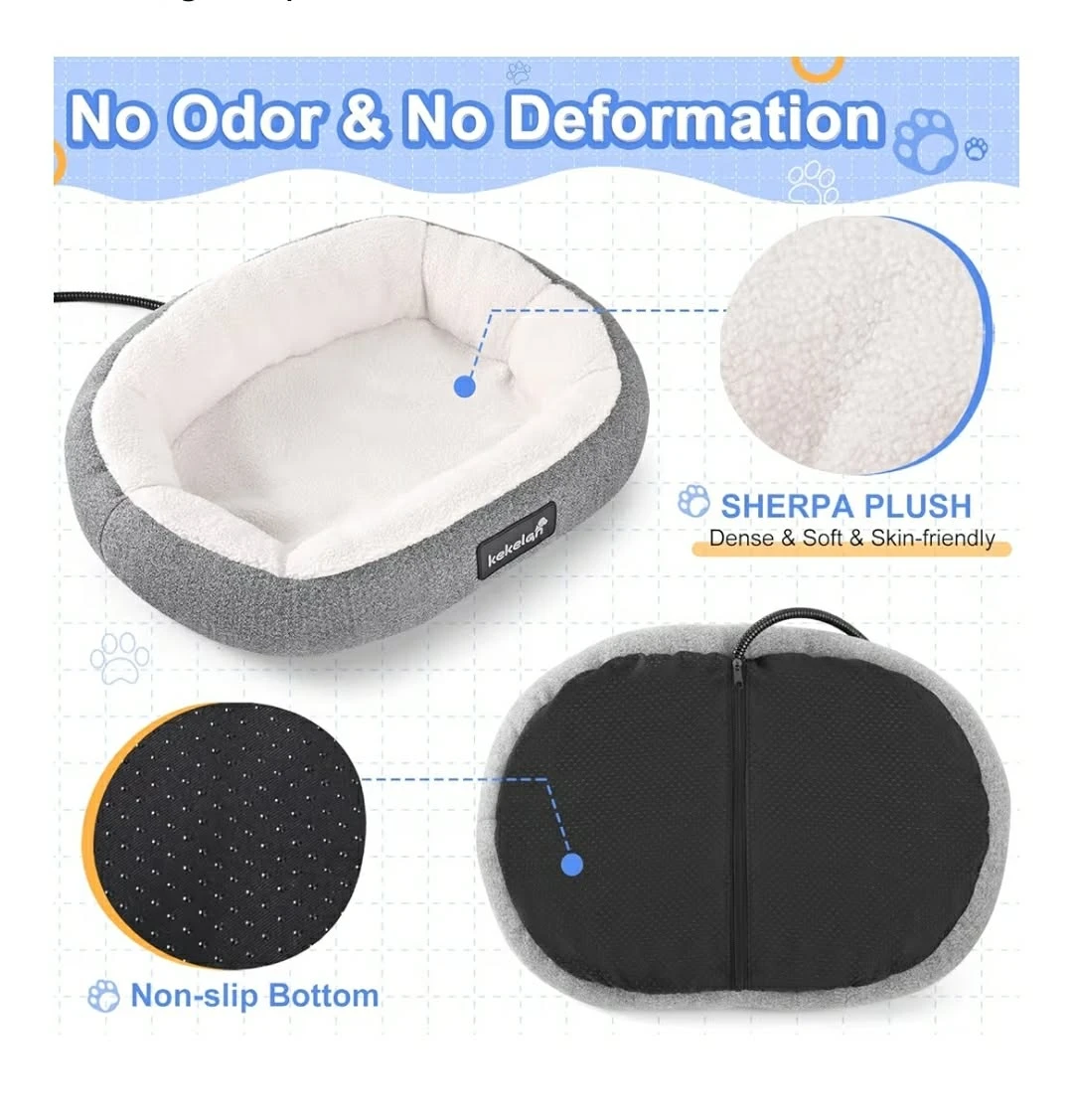 Kekelan Heated Pet Bed for Small Dogs and Cats - photo 3
