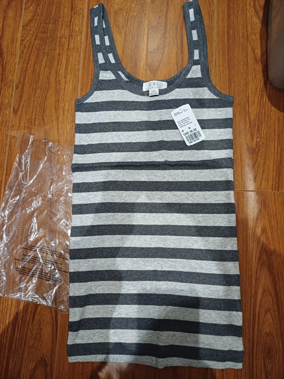 NEW FOREVER XXI Essentials Striped Tank Top, Size M 🏆 - photo 3