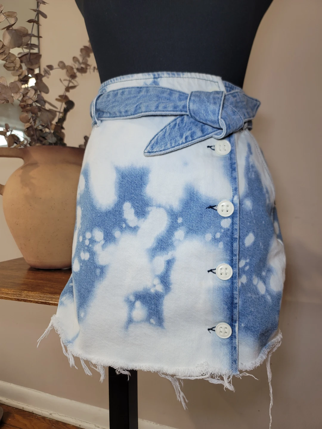 BDG Urban Outfitters Polly Cloud Bleached Mini Skirt Cotton - photo 4
