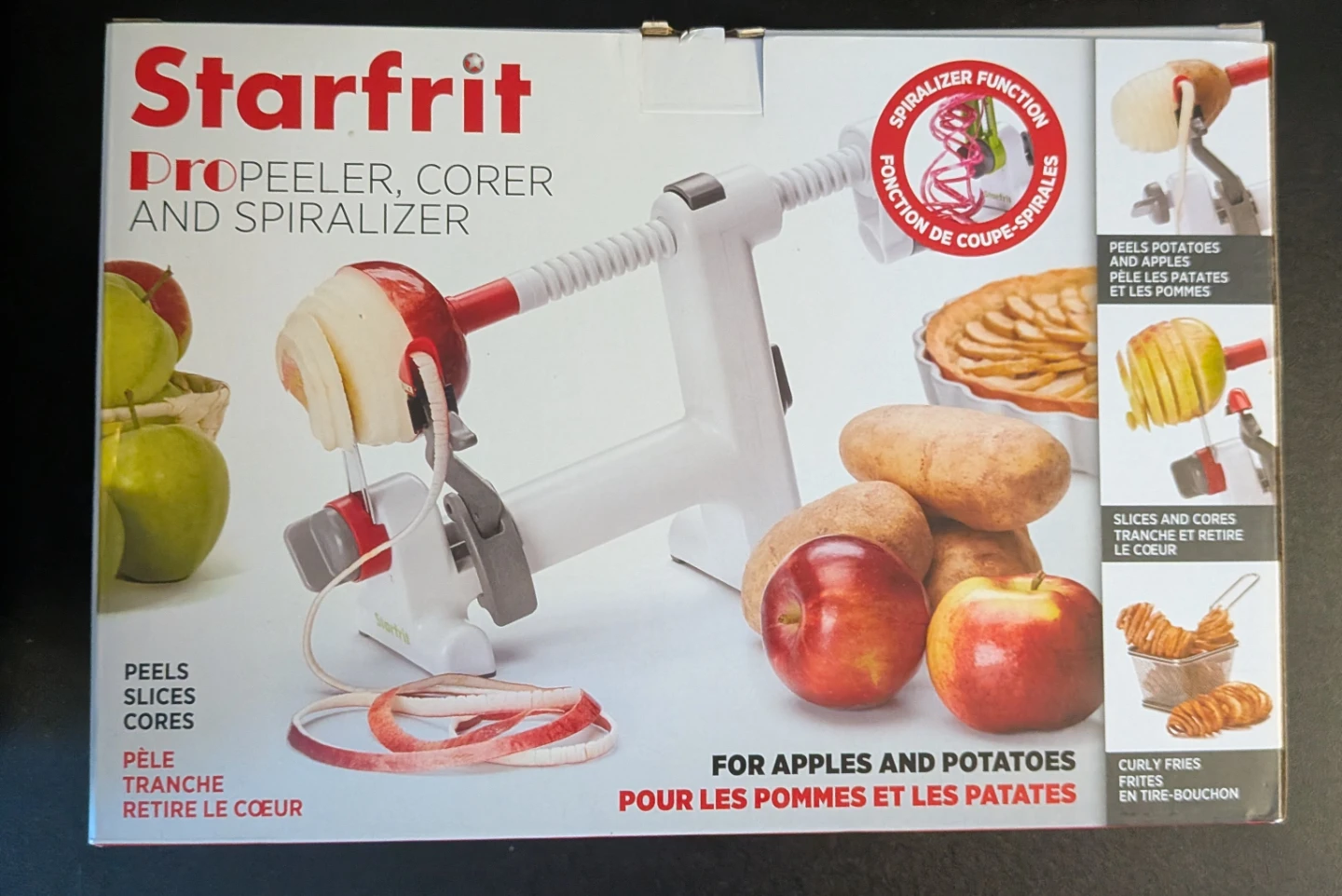 Starfrit ProPeeler, Corer and Spiralizer for Apples and Potatoes