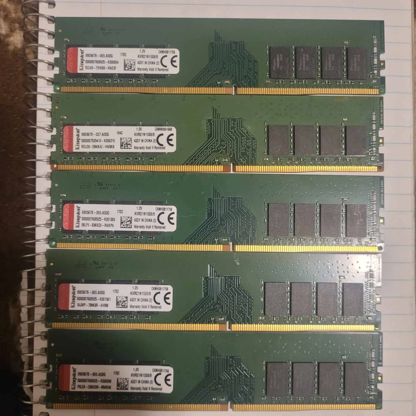 Kingston DDR4 RAM 8GB PC4-17000 2133MHz Desktop Memory Modules