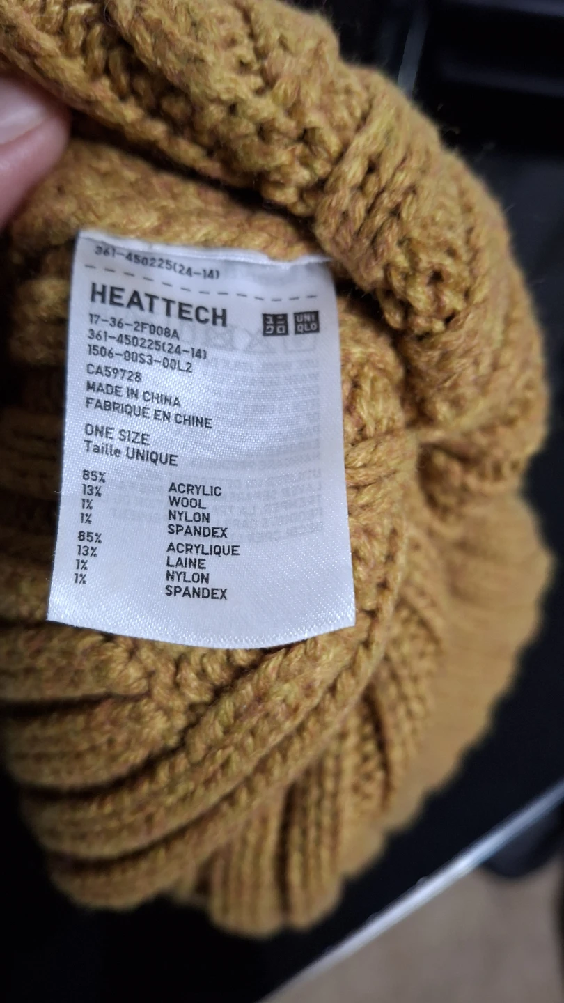 Uniqlo HEATTECH Knit Beanie Mustard Yellow - photo 2