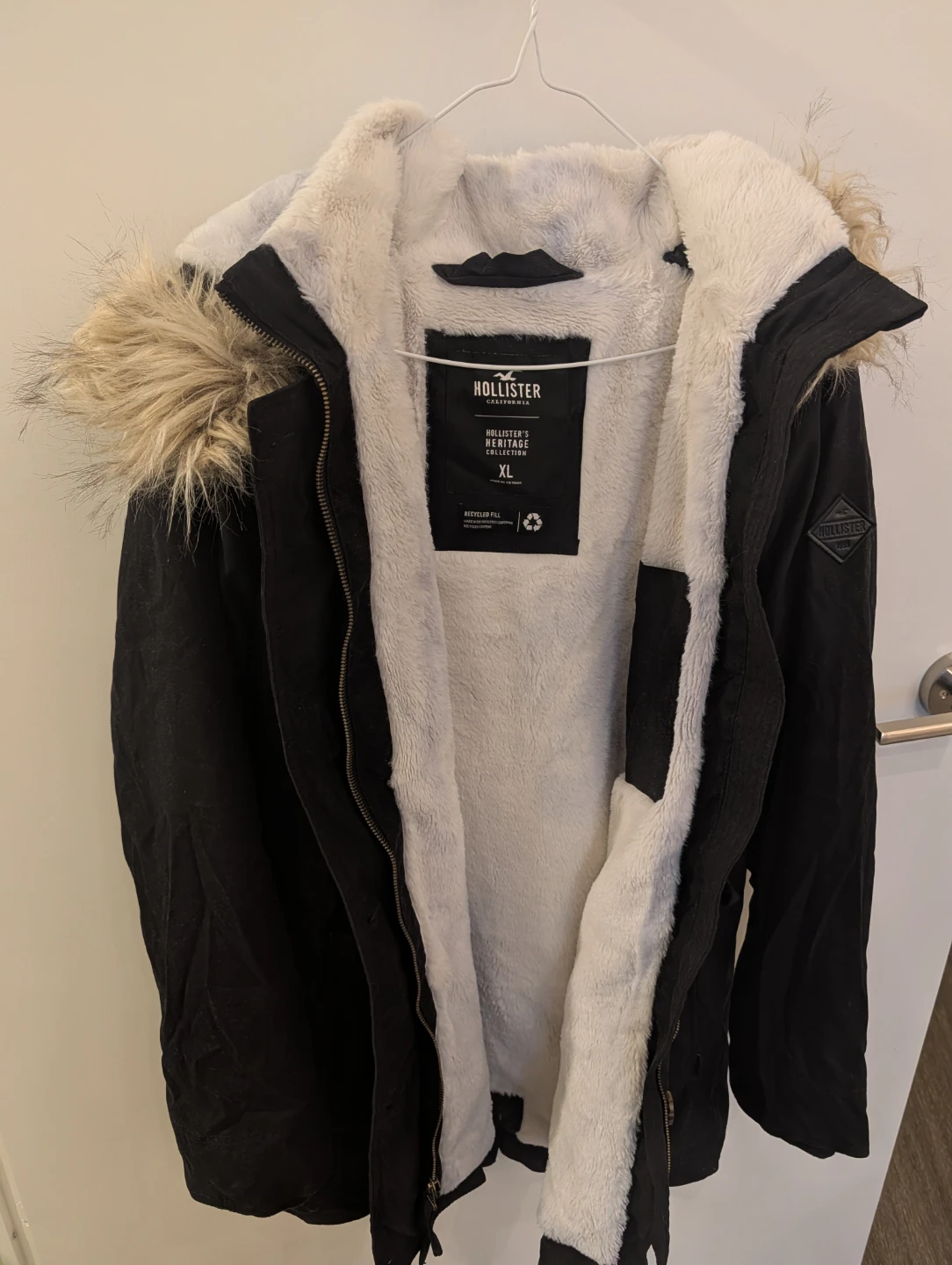 Hollister Women's Black Parka Jacket XL - photo 3