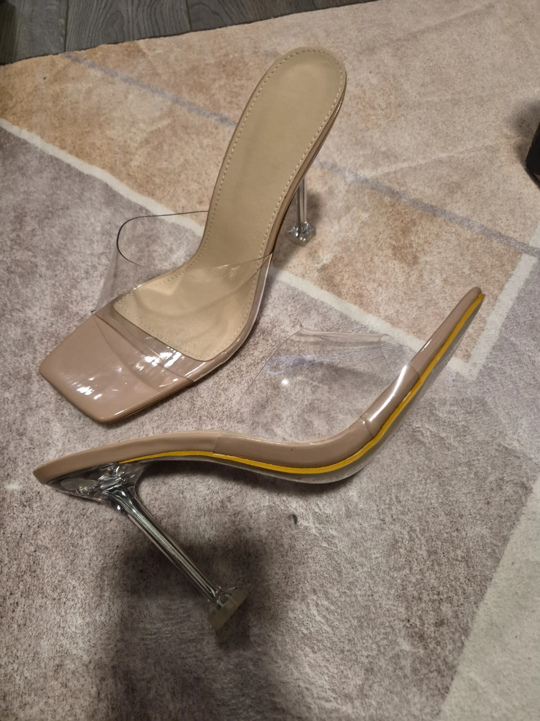 Clear Strap Square Toe Mules - photo 2