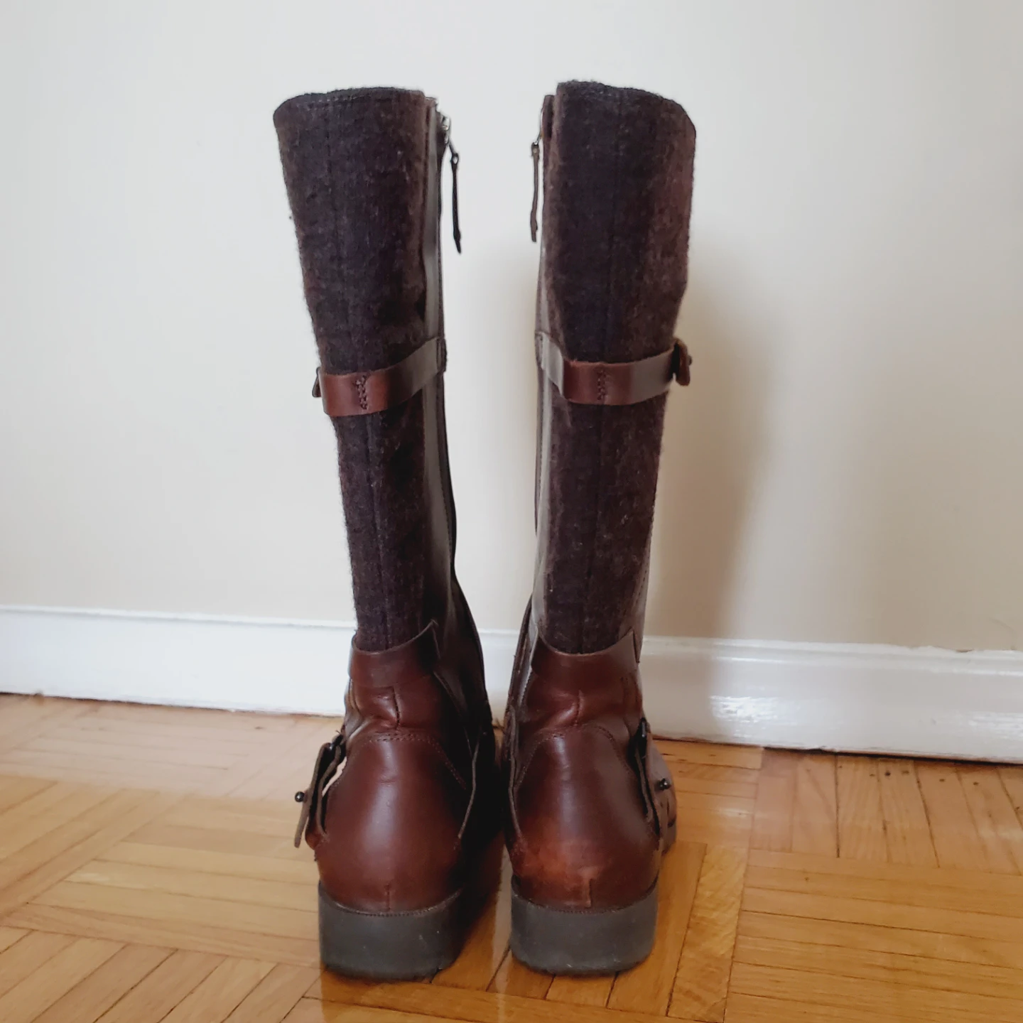 🥕Teva Brown Leather and Wool Tall Boots - photo 3
