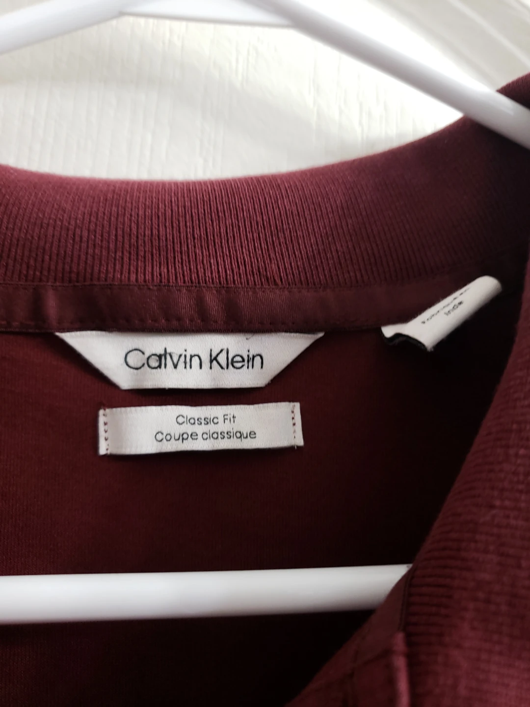 Calvin Klein Classic Fit Polo Shirt - Burgundy - L/G - photo 4
