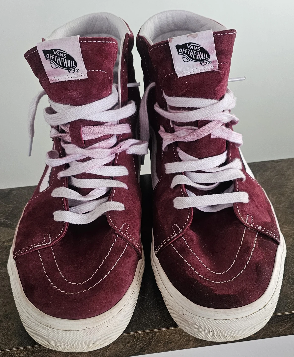 Vans SK8-Hi Burgundy Suede High-Top Sneakers - photo 3