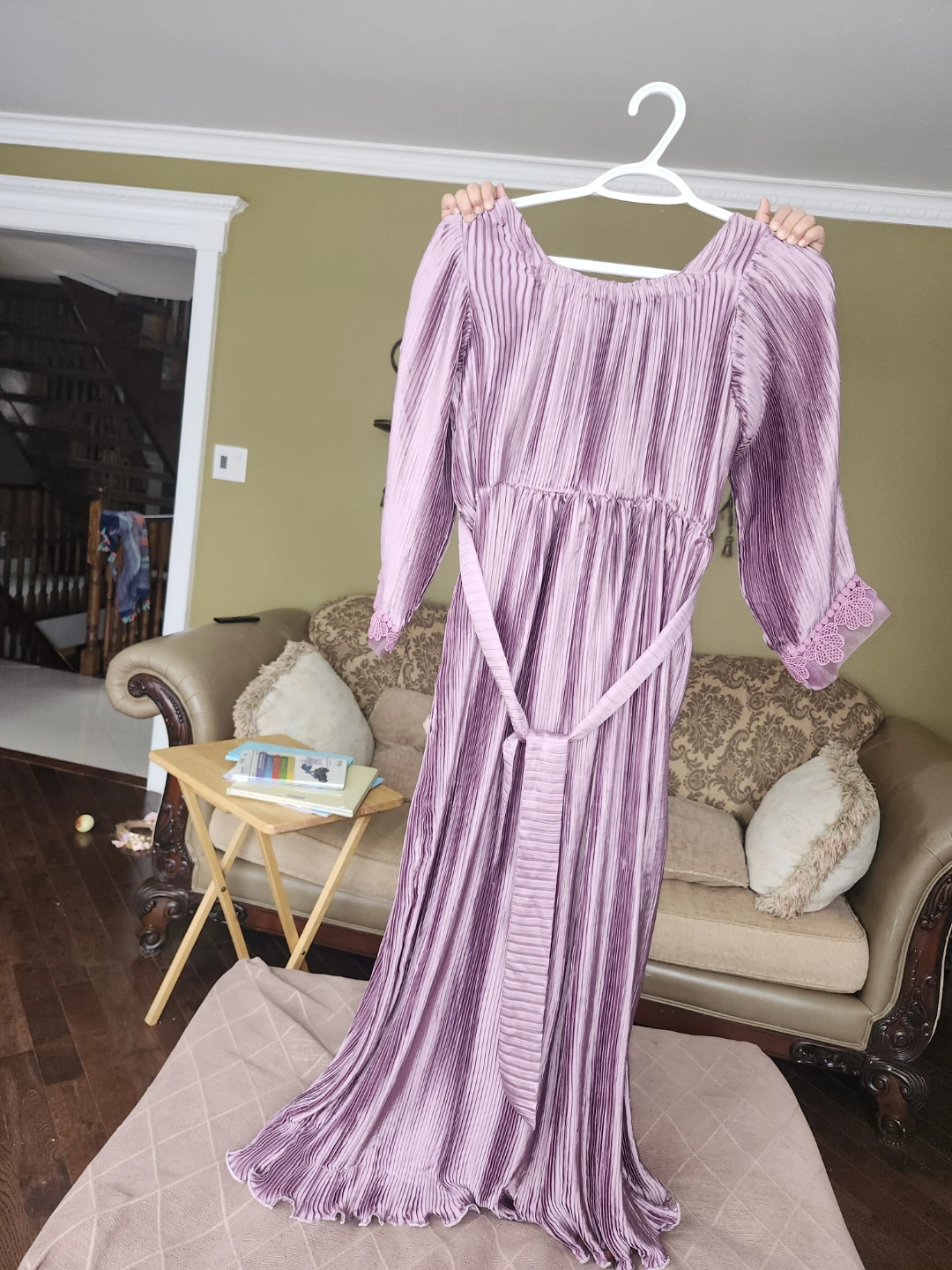 Pleated Maxi Dress - Lavender