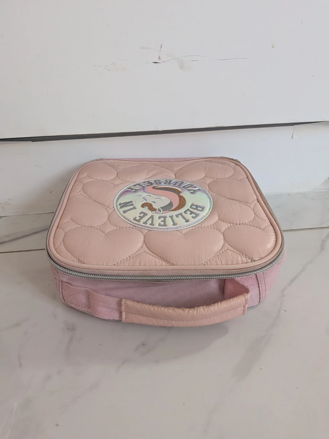 Pink Quilted Unicorn Backpack and Lunch Bag Set - photo 4